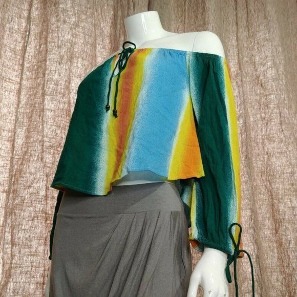 BCBGeneration Off The Shoulder Stripe Top Size XS - Picture 9 of 13